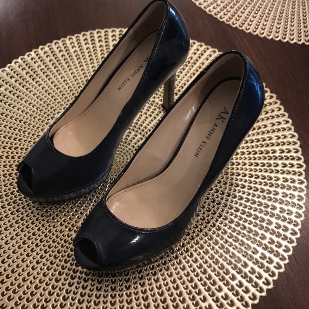 Navy Patent Leather Heels